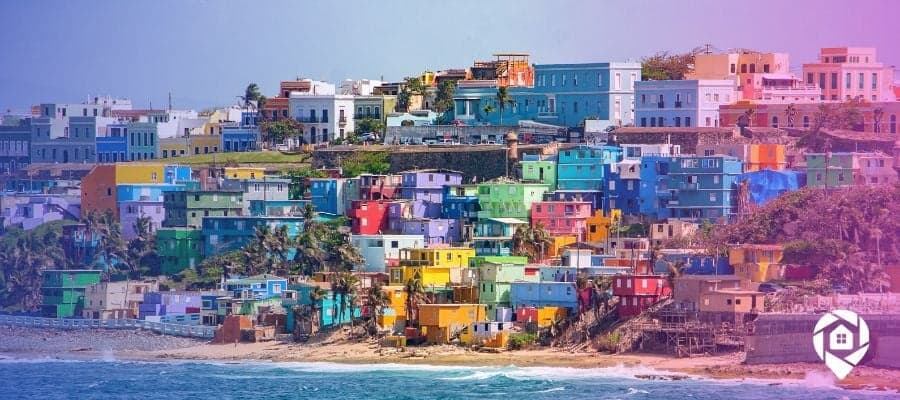 A view of the colorful homes of Puerto Rico