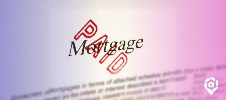 Document with paid stamp over mortgage title