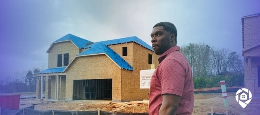 Real estate wholesaler evaluating a new construction property for investment potential.