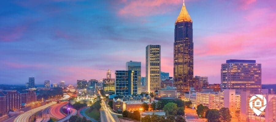 Picture of Atlanta Skyline for How to Find Tax Delinquent Properties for Sale in Georgia.
