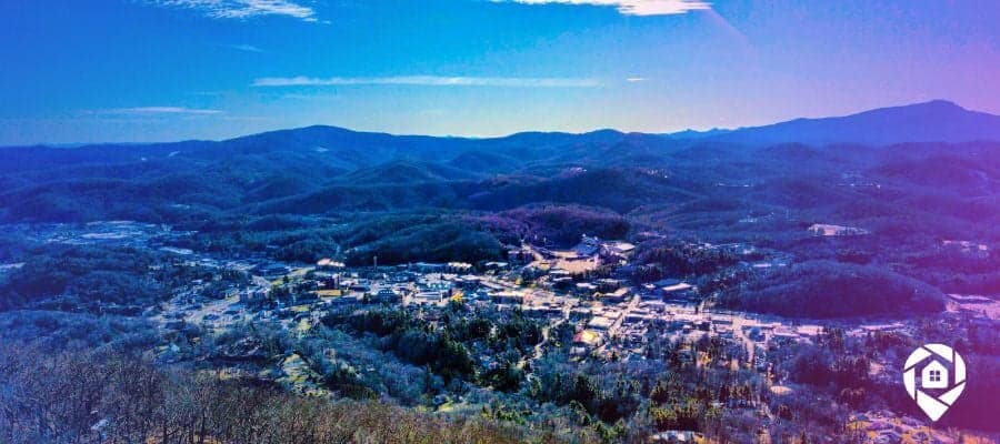 A wide view of property in Boone, NC.