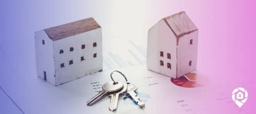 House models and keys symbolizing profitable real estate wholesaling strategies using on-market MLS properties.