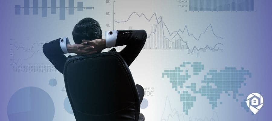 Young real estate investor analyzing market trends for wholesale deals.